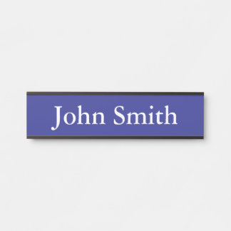 Desk Name Plate, Standard (2" x 8"), Silver Door Sign