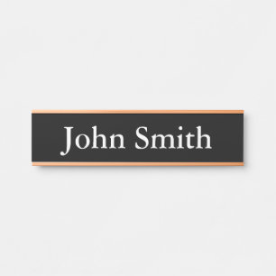 Desk Name Plate, Standard (2" x 8"), Silver Door Sign