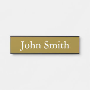 Desk Name Plate, Standard (2" x 8"), Silver Door Sign