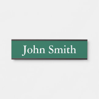 Desk Name Plate, Standard (2" x 8"), Silver Door Sign