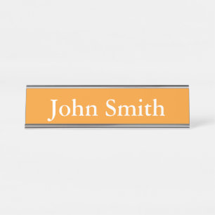 Desk Name Plate, Standard (2" x 8"), Silver Plate