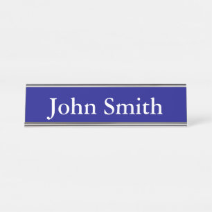 Desk Name Plate, Standard (2" x 8"), Silver Plate