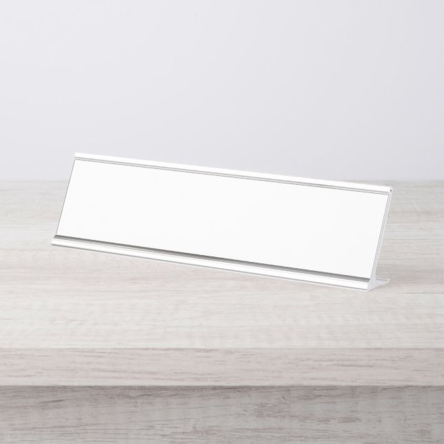 Desk Name Plate, Standard (2" x 8"), Silver Plate (Front)