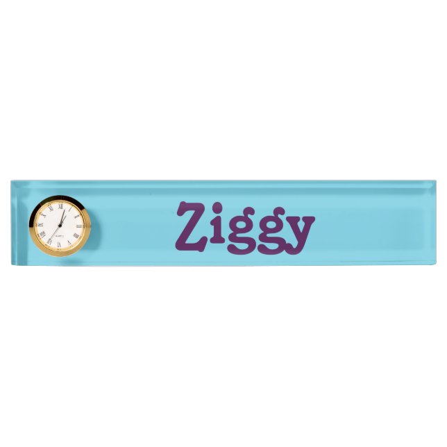 Desk Name Plate Ziggy (Front)