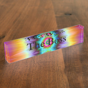 Desk Nameplate Colour Explosion