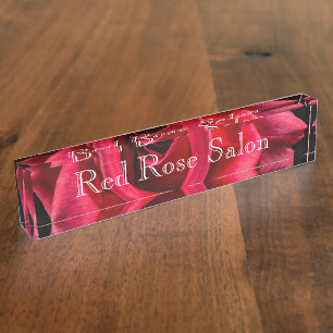 Desk Nameplate - HAMbyWhiteGlove - Red Rose