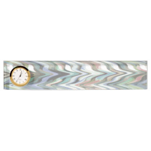 Desk Nameplate with clock