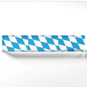 Desk nameplate with Flag of Bavaria, Germany