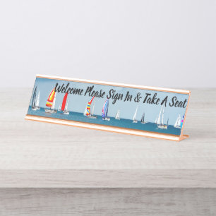 Desk Office Boat Sea Name Design Destiny'S Destiny Plate