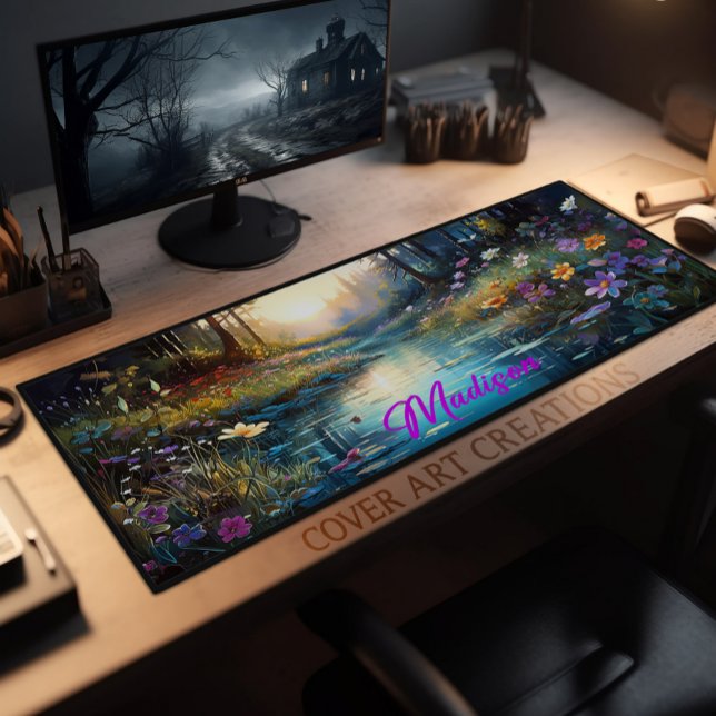 Desk Pad, Wildflowers Along The Creek Personalized Desk Mat (Creator Uploaded)