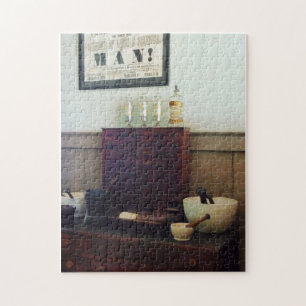 Desk With Mortar and Pestles Jigsaw Puzzle