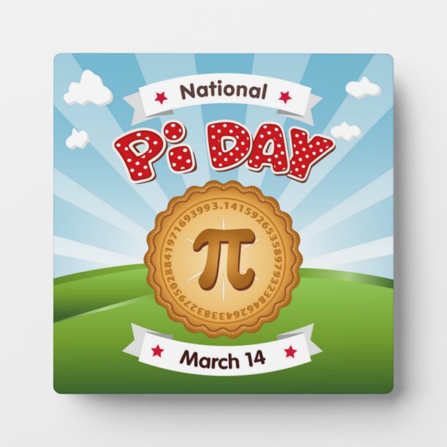Desktop Pi Day  Plaque (Front)