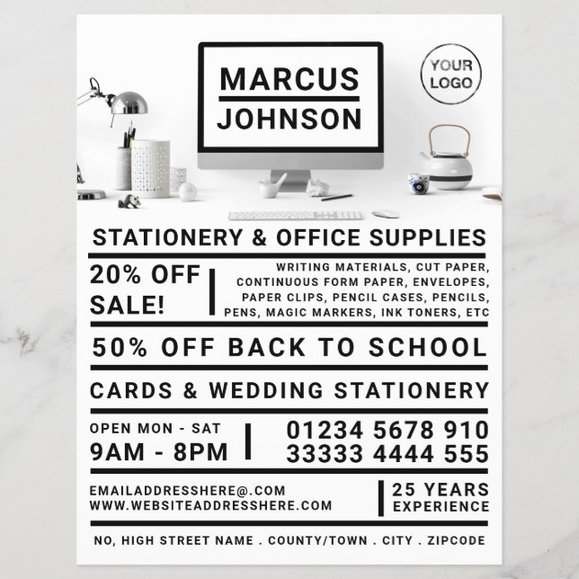 Desktop, Stationery & Office Supplies, Stationer Flyer (Front)