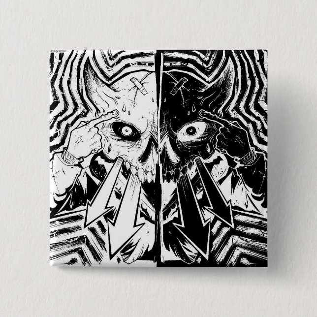 DesktopTelepathy 2 Inch Square Button (Front)