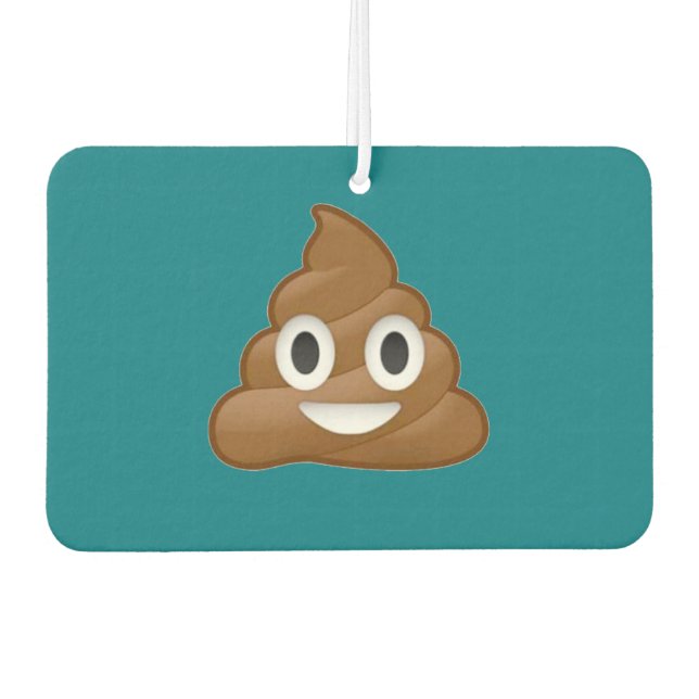 Désodorisant de coeur émoji poop (Devant)