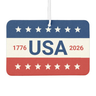 Désodorisant Pour Voiture 250e anniversaire des États-Unis 1776 2026 Bleu Bl