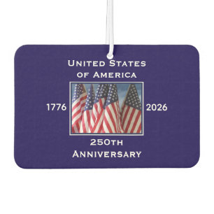 Désodorisant Pour Voiture 250e anniversaire USA Patriotic American Blue Car