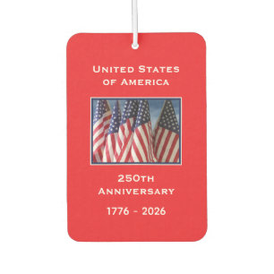 Désodorisant Pour Voiture 250e anniversaire USA Patriotic American Red Car