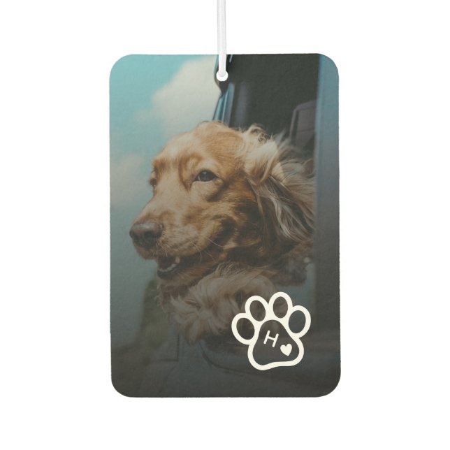 Désodorisant Pour Voiture Add Your Own Photo Dog Pets Monogram (Devant)