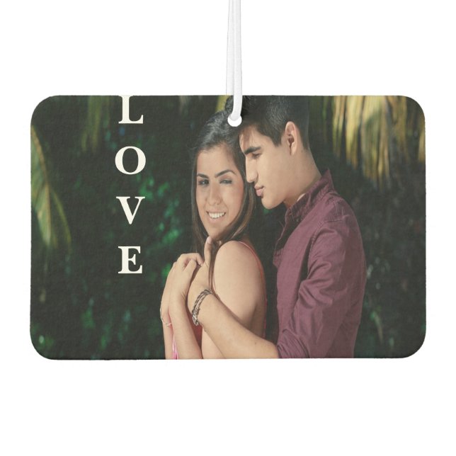Désodorisant Pour Voiture Aimer Photo personnalisée Air Freshener (Devant)