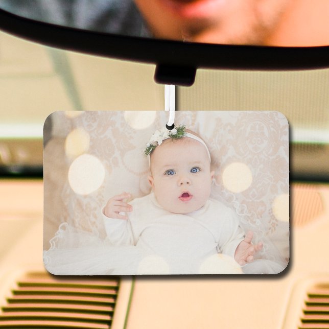 Désodorisant Pour Voiture Ajouter votre propre photo bébé Auto (Add your own photo to create a fun auto air freshener and choose your scent, too.)
