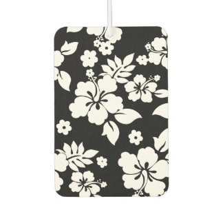 Désodorisant Pour Voiture Aloha Black Classic Hawaïen Hibiscus Imprimer