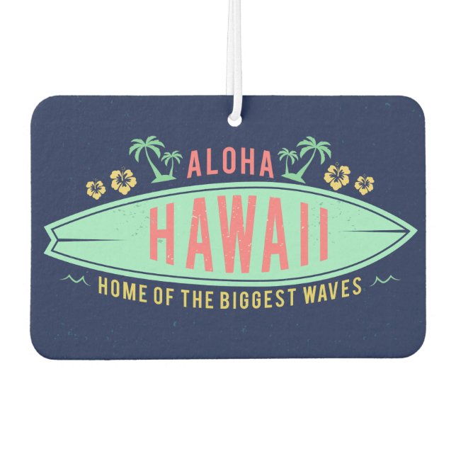 Désodorisant Pour Voiture Aloha Hawaiian Surfer voiture air fraicheur (Devant)
