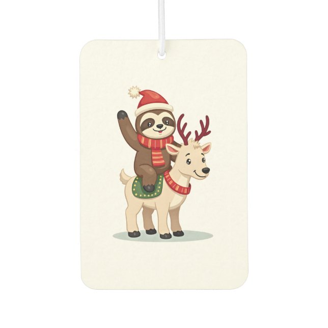Désodorisant Pour Voiture Alpaca Sloth Christmas (2) (Devant)