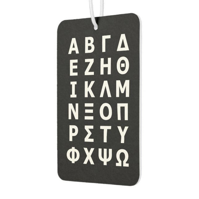 Désodorisant Pour Voiture Alphabet grec Freshener (Gauche)