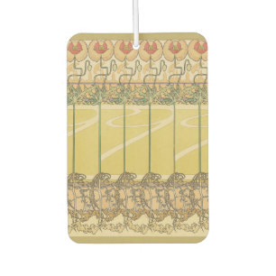 Désodorisant Pour Voiture Alphonse Mucha Coquelicots Papier Peint Floral Art