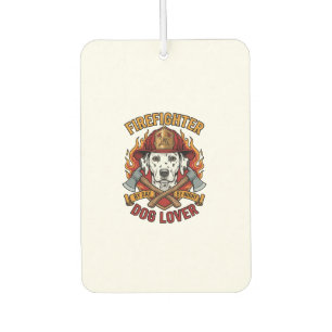 Désodorisant Pour Voiture Amant de chien pompier Dalmatien Casque de pompier