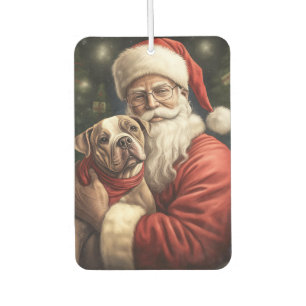 Désodorisant Pour Voiture American Staffordshire avec Noël au Père Noël