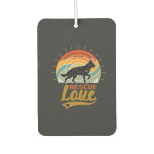 Désodorisant Pour Voiture Amour de sauvetage Chien Arbres Rétro Coucher de s