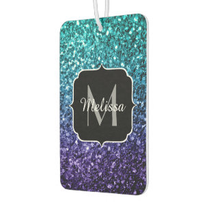 Désodorisant Pour Voiture Aqua blue Ombre fausse parties scintillant scintil