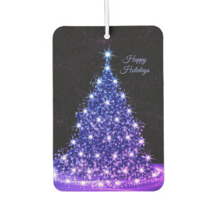 Désodorisant Pour Voiture Arbre de Noël automatique rose bleu Hiver Noir Rus
