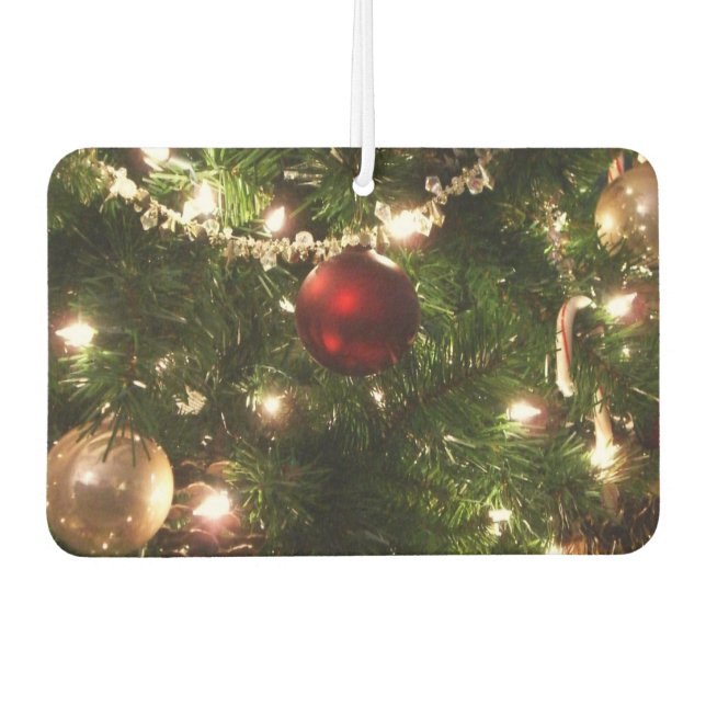 Désodorisant Pour Voiture Arbre de Noël I Vacances Plutôt vert et rouge (Devant)