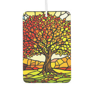 Désodorisant Pour Voiture Arbre de vie Mosaïque de verre brisé Couleurs d'au