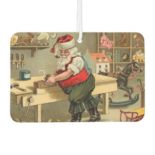Désodorisant Pour Voiture Atelier de Noël du Père Noël vintage