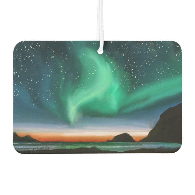 Désodorisant Pour Voiture Aurora Borealis - Peinture à l'huile (Devant)