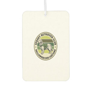 Désodorisant Pour Voiture Badge de costume vintage Halloween Golden Retrieve