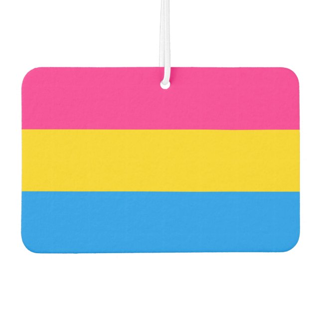 Désodorisant Pour Voiture Bandes de Pride Pansexuelle (Devant)