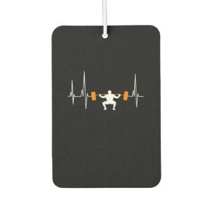 Désodorisant Pour Voiture Barbell Weighting Heartbeat Cool de construction d