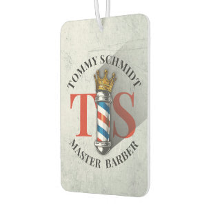 Désodorisant Pour Voiture Barber Hair Shop King Crown Barber Pole Hair Salon
