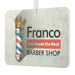Désodorisant Pour Voiture Barber Hair Shop King Crown Barber Pole Hair Salon