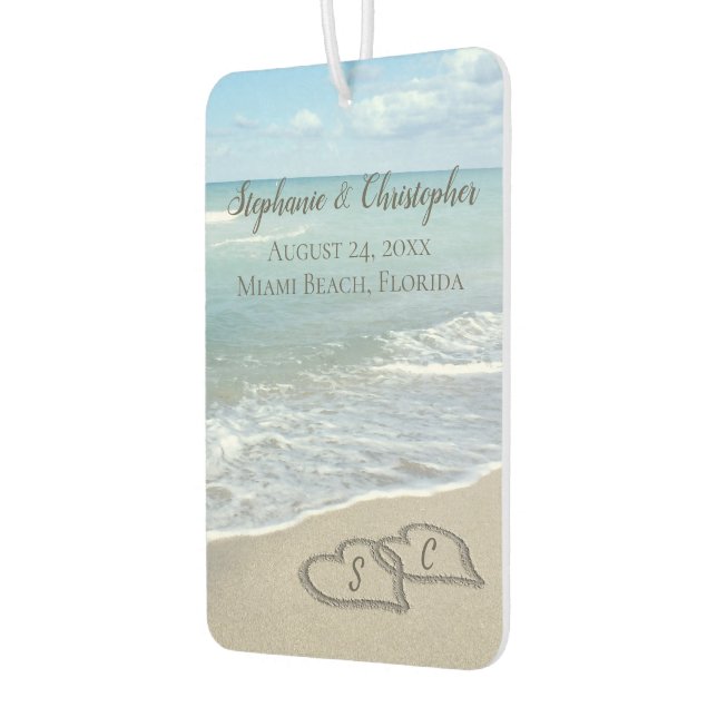 Désodorisant Pour Voiture Beach Wedding Hearts (Gauche)