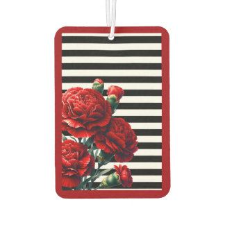 Désodorisant Pour Voiture Beauté florale noir et blanc