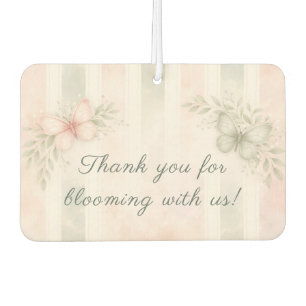 Désodorisant Pour Voiture Bébé Papillon en Fleur Rose Sage Vert