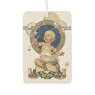 Désodorisant Pour Voiture Bébés Vintage Bulles par J.C. Leyendecker Nursery
