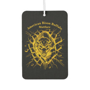 Désodorisant Pour Voiture Bison traverse un mur dans un affichage dynamique