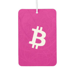 Désodorisant Pour Voiture BitCoin Neurone Rose Chaude